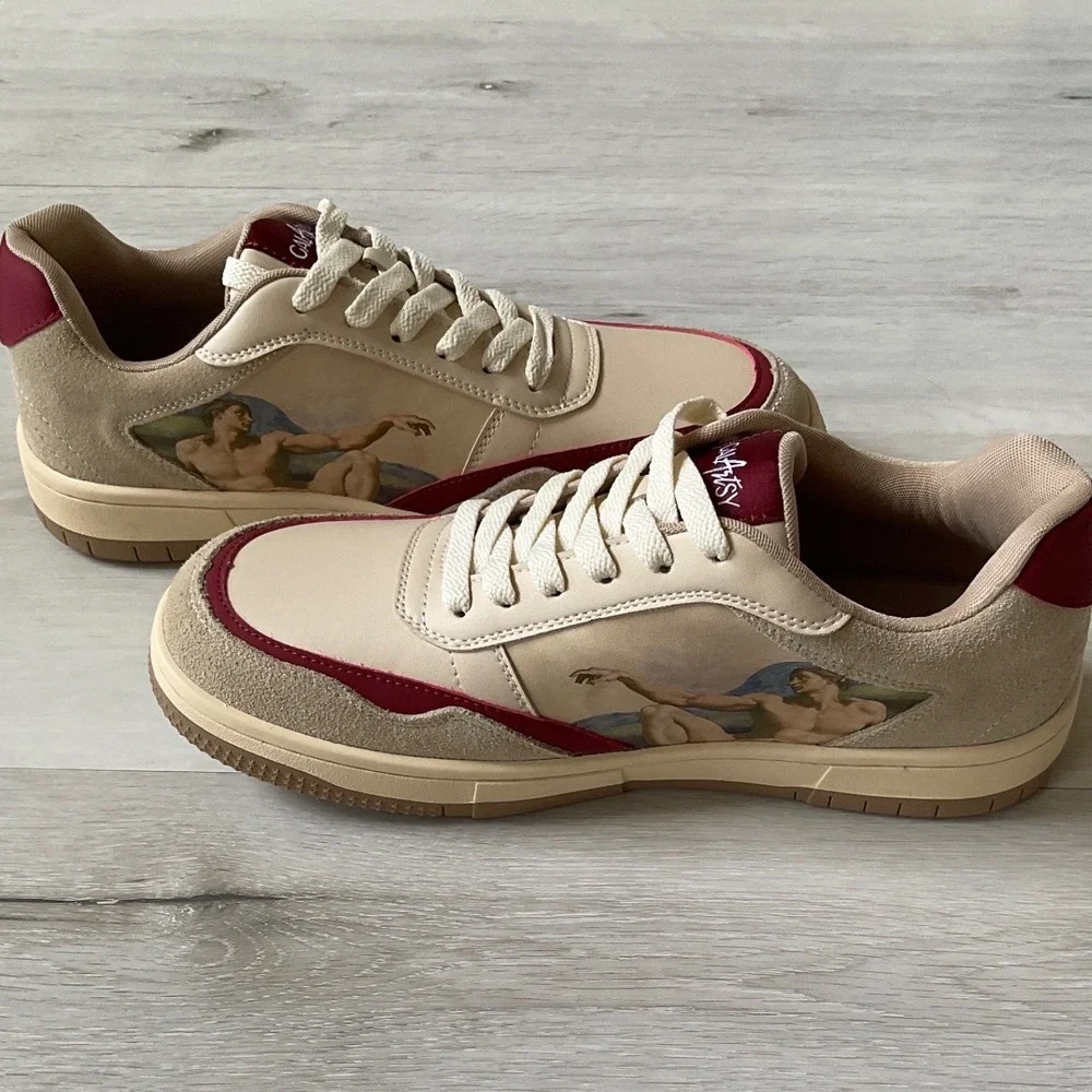 Galartsy The Creation of Adam Michelangelo Unisex Sneakers Size 9/9.5 New W Tags